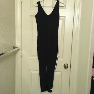 Black athletic style jumpsuit